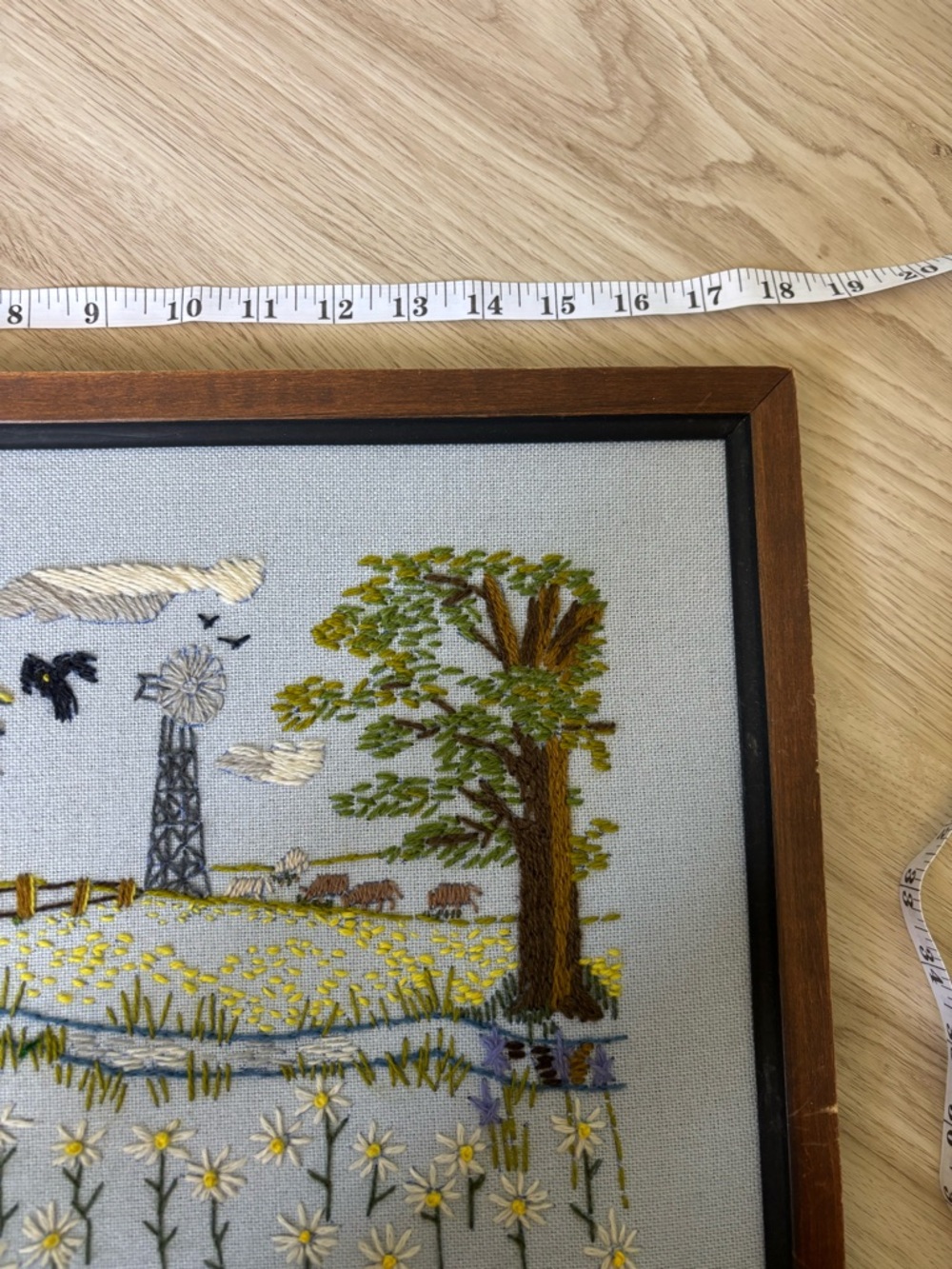 Vintage Needlework Summer Windmill Scene 1974 Cornwall - Picture 4 of 5